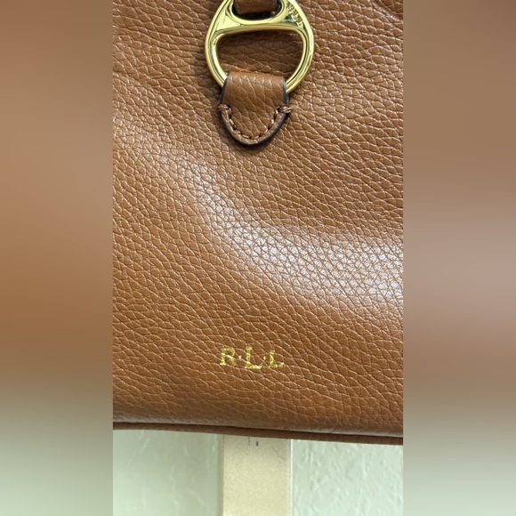 Ralph Lauren Brown Leather Crossbody Bag Gold Hardware - Picture 5 of 14